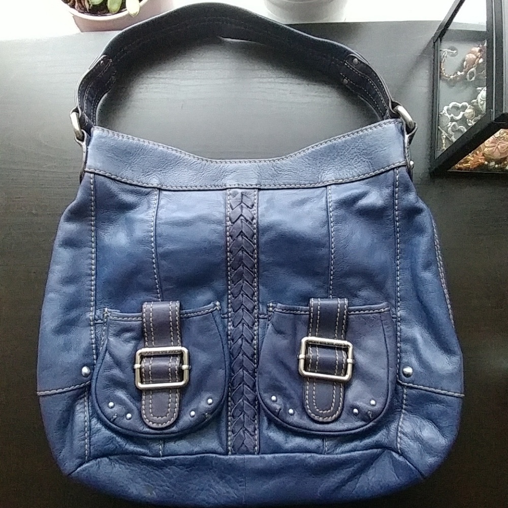 Tignanello Leather Hobo Handbag